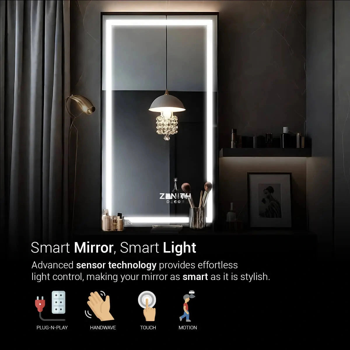 Lumina-Tall Halo LED Mirror | Full-Length Vertical Architecture | Smart Multi-Tone Backlit Design