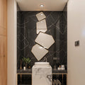 Fall-Infinity LED Mirror | Cascading Geometric Light Suite | SS304 Stainless Steel Architectural Vanity