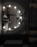 Facet Edge Geometric Mirror | Architectural Beveled Silhouette | Smart Multi-Tone LED Illumination