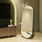 Grandeur Pillar Capsule Standing Mirror | SS304 Stainless Steel Frame | Industrial-Grade Full-Length Design