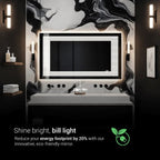 Trident Heritage LED Mirror | Triple-Spectrum Horizontal Lighting | Smart Multi-Sensor Vanity Mirror