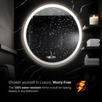Ignite Bezel-Less Round Mirror | High-Intensity Pro-Lumen LED | Multi-Sensor Smart Control