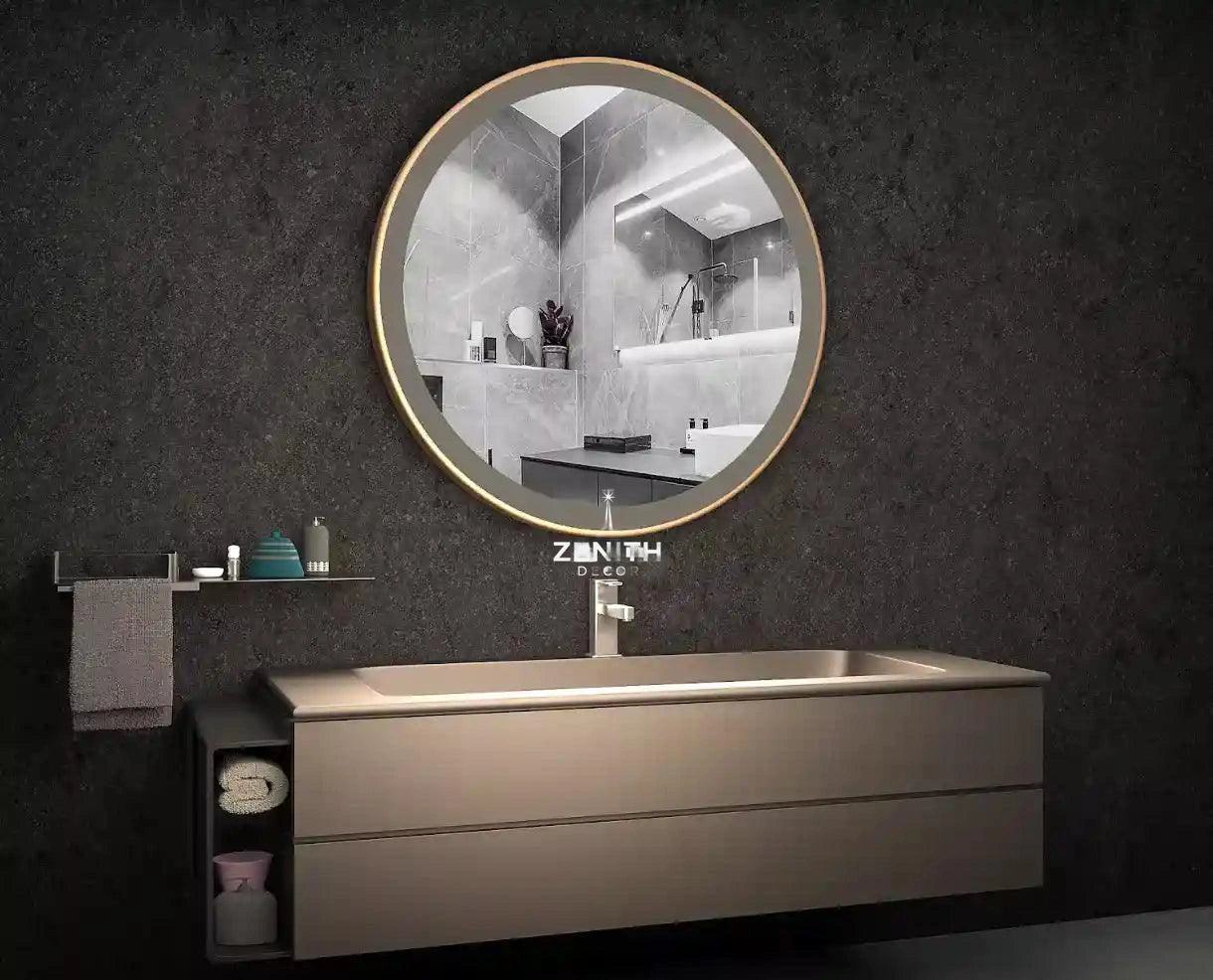 Impulse Kinetic-Metal Mirror | Integrated Motion-Sensor Control | Premium SS-Frame Smart Vanity
