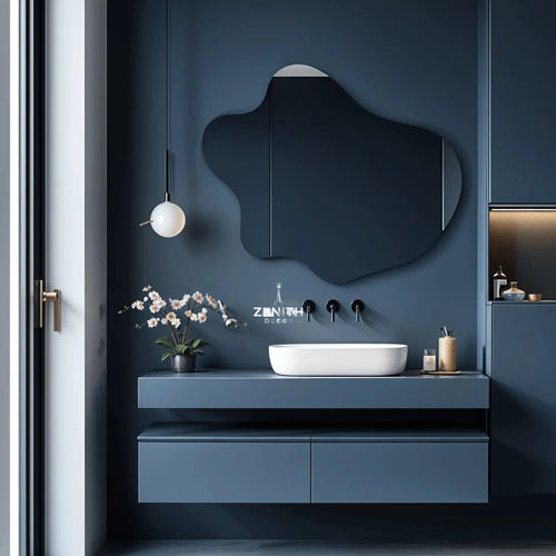 Aero-Flow Kinetic Silhouette Mirror | Organic Soft-Form Design | Glare-Free HD Reflection