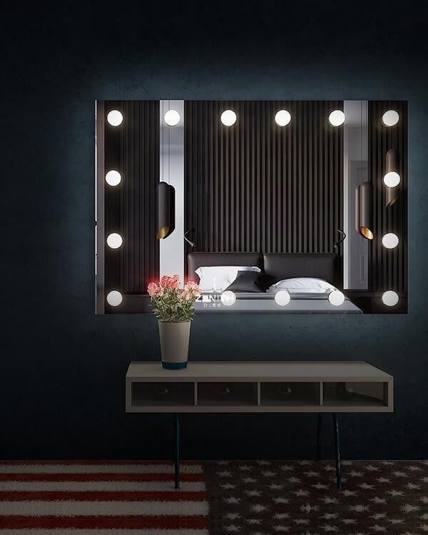 Lumina Pro Hollywood Vanity Mirror | Borderless Studio Design | 3W LED Bulbs | Smart Sensor Control
