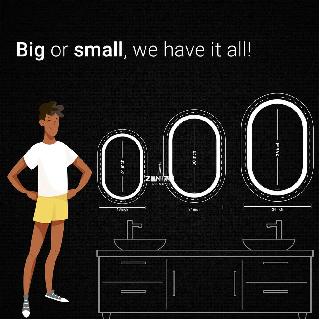 Metamorph Adaptive Capsule Mirror | Dual-Zone Backlit LED | Smart Color-Changing Vanity Station