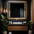 Matrix Block Modular LED Mirror | Geometric Multi-Set Architecture | Smart Multi-Tone Backlit Design