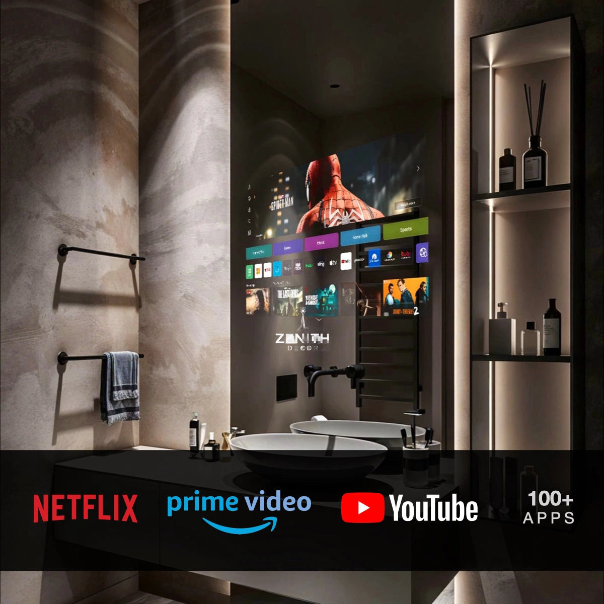 Nexus AI Smart Portal Mirror | WebOS & Android Integration | Voice-Activated WiFi/Bluetooth Command Center