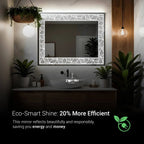 Nexus Interlace LED Mirror | Woven Texture Lighting Design | Smart Multi-Sensor Architectural Vanity