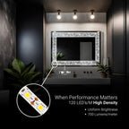 Nexus Interlace LED Mirror | Woven Texture Lighting Design | Smart Multi-Sensor Architectural Vanity