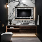Nexus Interlace LED Mirror | Woven Texture Lighting Design | Smart Multi-Sensor Architectural Vanity