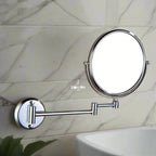 Optic-Precision Shaving Mirror | 3X/5X Dual Magnification | Chrome-Finished Adjustable Grooming Vanity