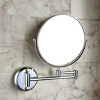 Optic-Precision Shaving Mirror | 3X/5X Dual Magnification | Chrome-Finished Adjustable Grooming Vanity