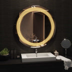 Orb-Minimalist Circular Mirror | Infinite Edge-Lit LED | Smart Multi-Tone Architectural Vanity