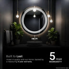 Orb-Minimalist Circular Mirror | Infinite Edge-Lit LED | Smart Multi-Tone Architectural Vanity