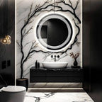 Orb-Minimalist Circular Mirror | Infinite Edge-Lit LED | Smart Multi-Tone Architectural Vanity