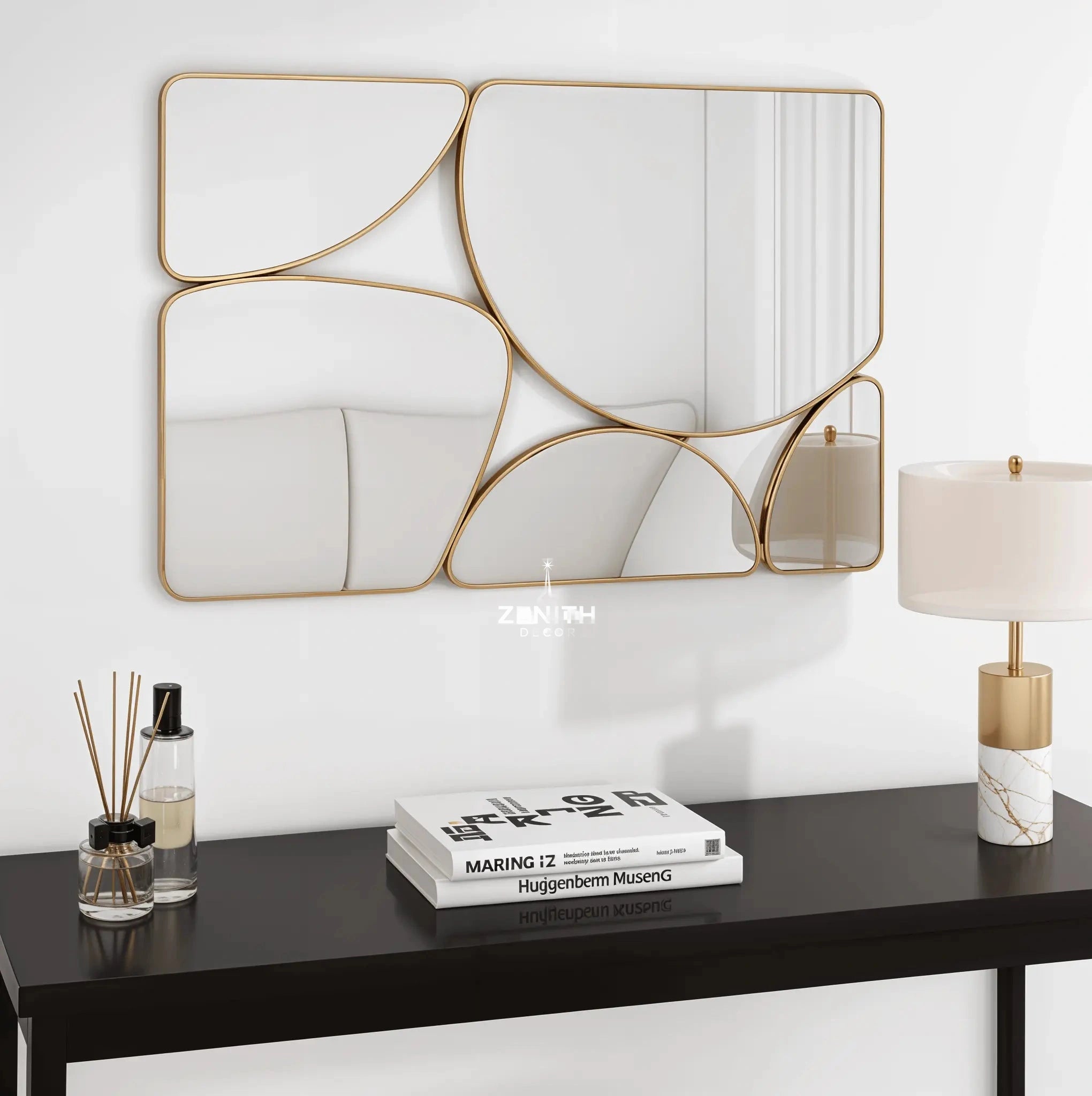 Aura-Cluster SS-304 Mirror | Marine-Grade Stainless Steel Mosaic | Waterproof Asymmetric Wall Art