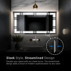 Prism-Diamond Argyle LED Mirror | Geometric Diamond-Cut Border | Smart Multi-Tone Backlit Vanity