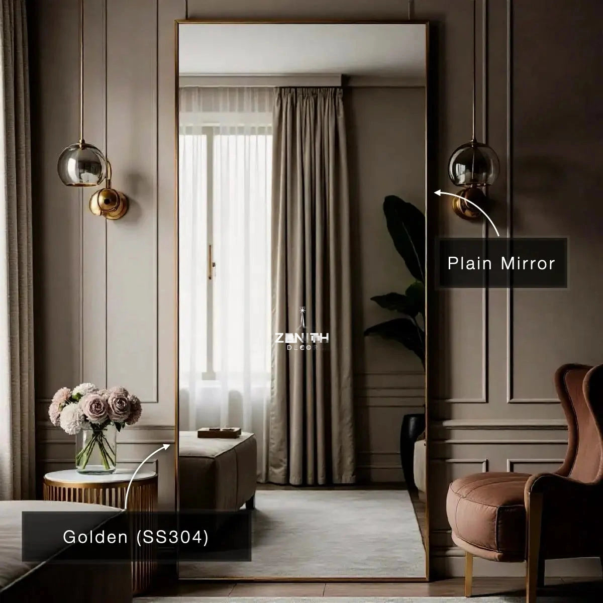 Serene-Matte White Mirror | SS304 Stainless Steel Frame | Corrosion-Free Minimalist LED Vanity