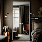 Serene-Matte White Mirror | SS304 Stainless Steel Frame | Corrosion-Free Minimalist LED Vanity