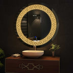 Sigillum-Etched Icon Mirror | Precision Badge-Detail LED | Smart Multi-Spectrum Backlit Vanity