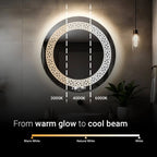 Sigillum-Etched Icon Mirror | Precision Badge-Detail LED | Smart Multi-Spectrum Backlit Vanity