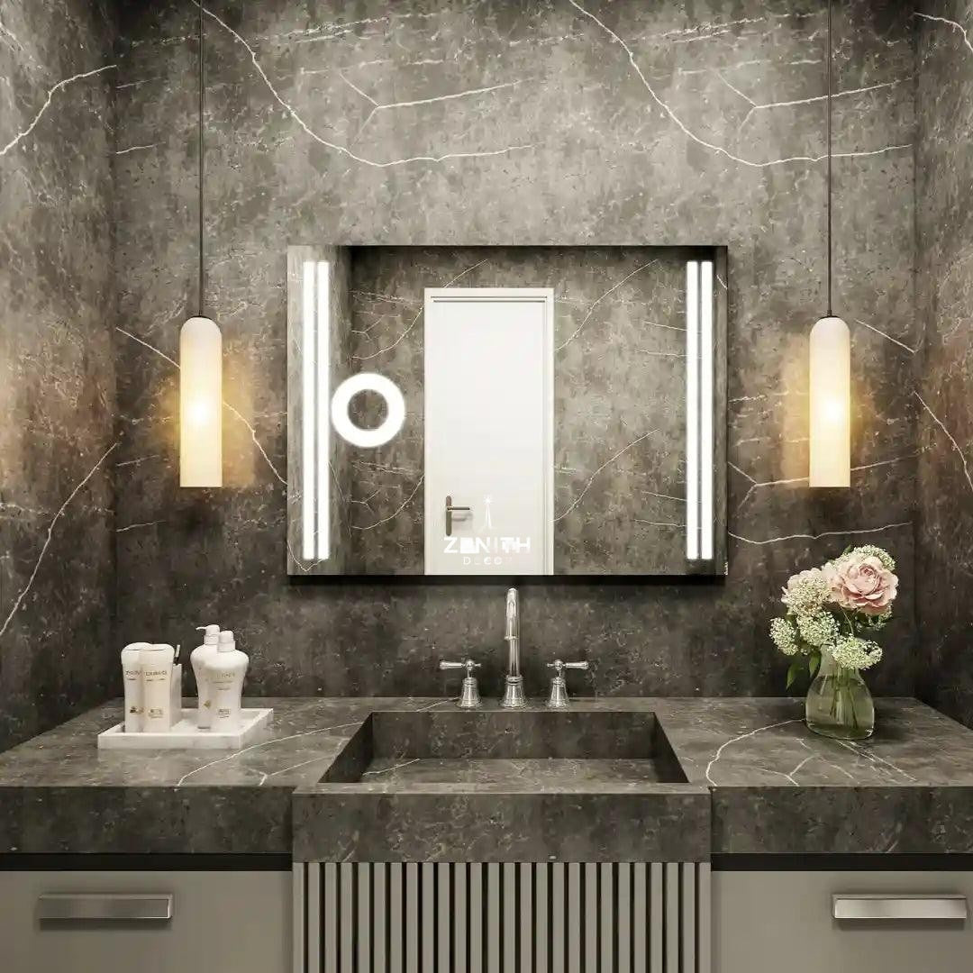 Spectrum-Edge Dual-Line Mirror | Prismatic Edge-Lit LED | Smart Multi-Tone Backlit Vanity