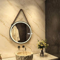 Tether-Minimalist Rope Mirror | SS304 Stainless Steel Frame | Rust-Free Nautical LED Vanity