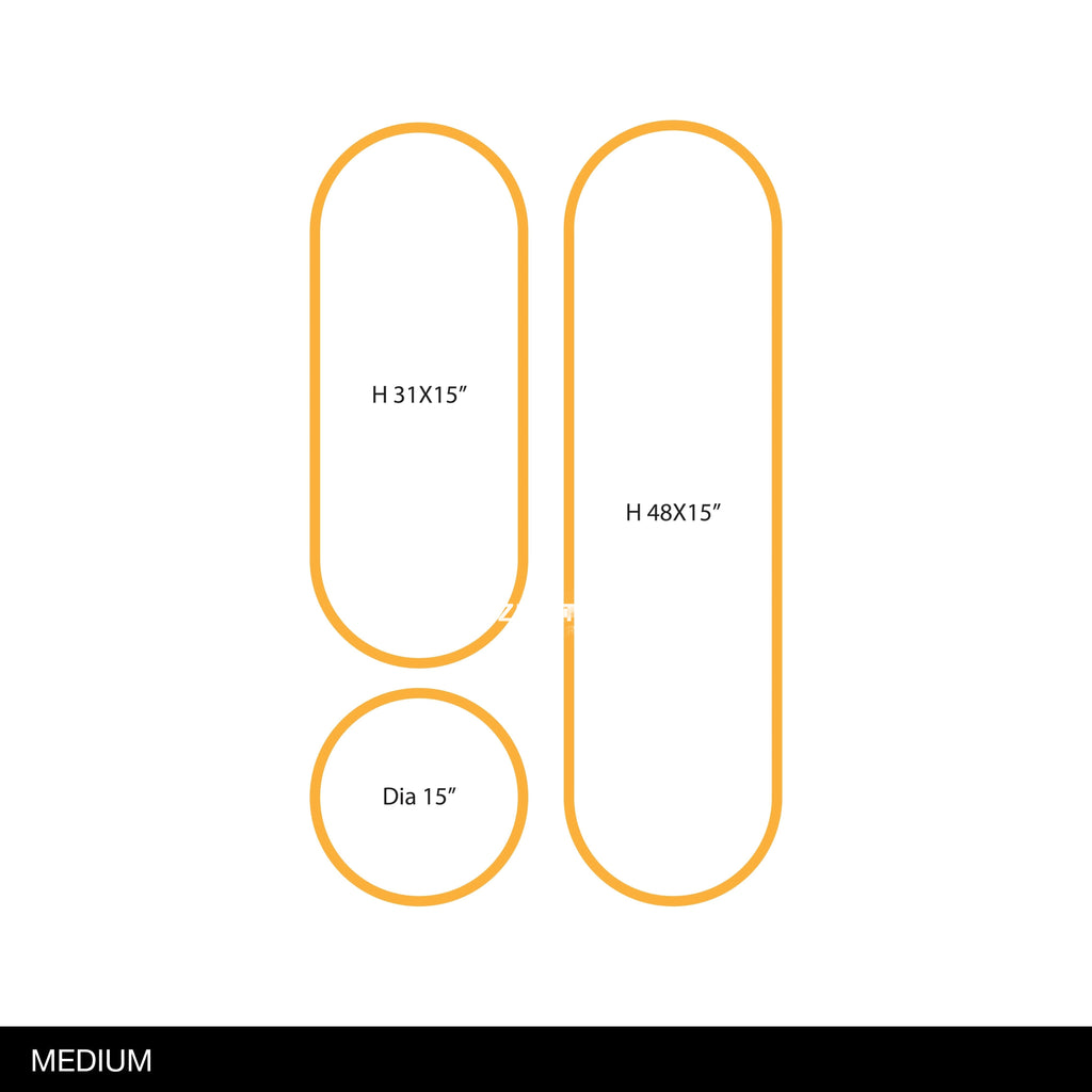 Unity-Modular Geometric Ensemble | SS304 Stainless Steel | Multi-Form Oval & Circular Mirror Set