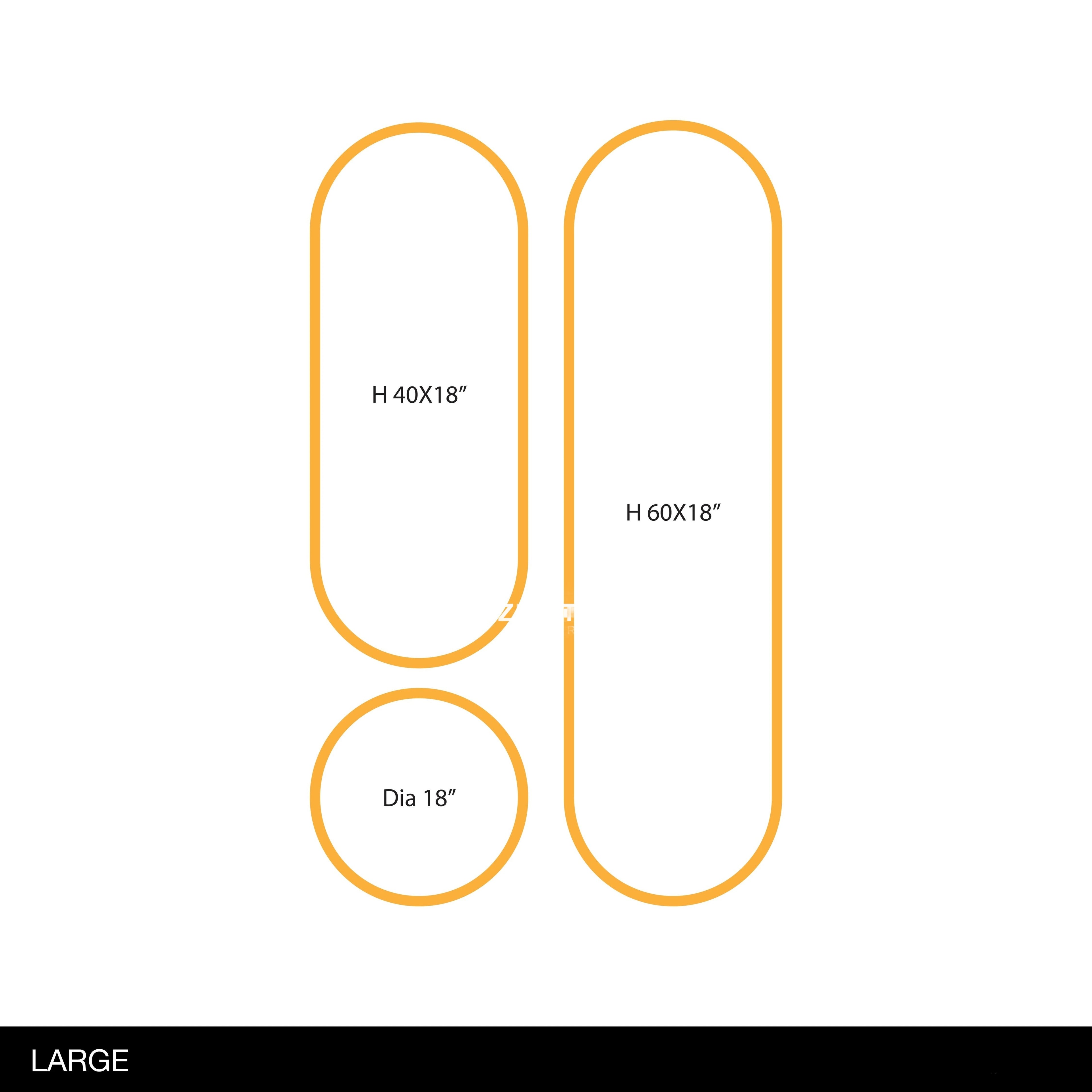 Unity-Modular Geometric Ensemble | SS304 Stainless Steel | Multi-Form Oval & Circular Mirror Set