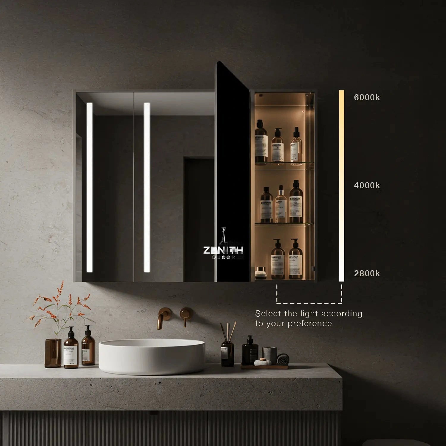 Vault-Tri Sterilizer Pro Cabinet | UV-C Disinfection Technology | Triple-Door Matt Black Smart Storage