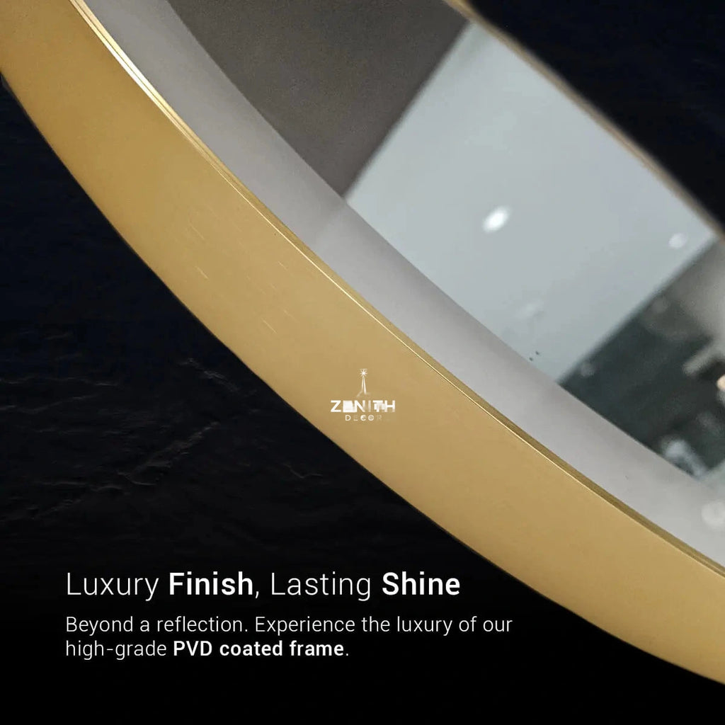 Vibrant-Motion Orbital Mirror | SS304 Marine-Grade Stainless Steel | Smart Motion-Sensing Round LED Vanity