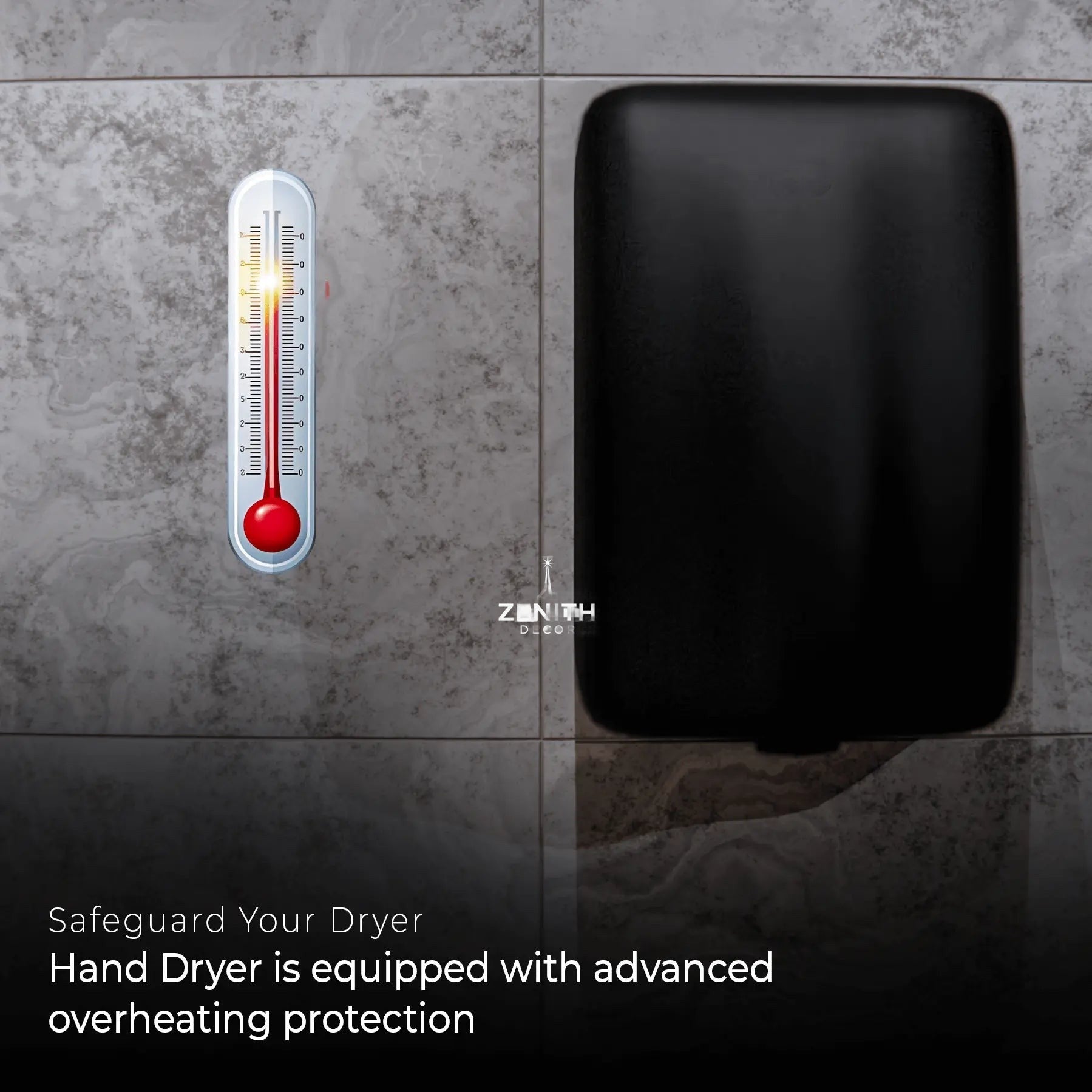 Vortex-Shield High-Speed Hand Dryer | UV-C Germicidal Sterilization | Grade 304 Stainless Steel