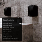 Vortex-Shield High-Speed Hand Dryer | UV-C Germicidal Sterilization | Grade 304 Stainless Steel