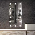 Voyeur-Grand Hollywood Mirror | Professional 3W LED Studio Bulbs | Full-Length Architectural Vanity Stand